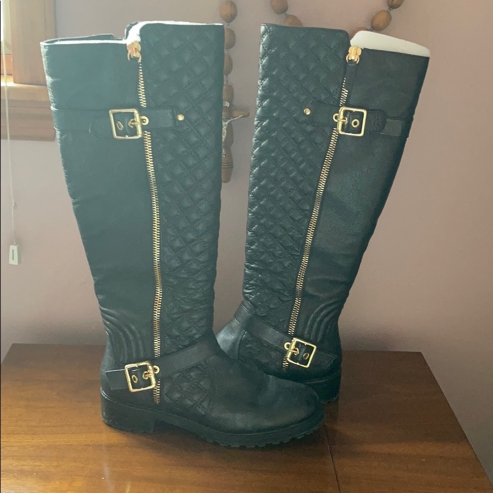 Steve Madden black knee high boots